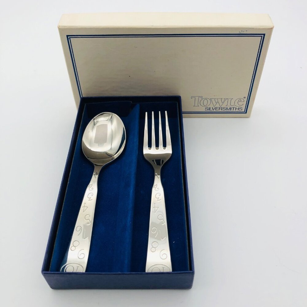 Towle Silversmiths 2 Pc. Baby Set "10" With Spoon & Fork